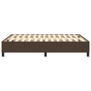 Boxspring sengeramme 140x190 cm kunstlæder brun