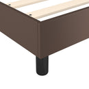 Boxspring sengeramme 140x190 cm kunstlæder brun