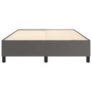 Boxspring sengeramme 140x190 cm kunstlæder grå
