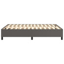 Boxspring sengeramme 140x190 cm kunstlæder grå