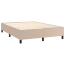 Boxspring sengeramme 140x190 cm kunstlæder cappuccinofarvet