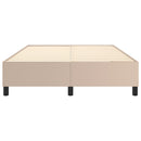 Boxspring sengeramme 140x190 cm kunstlæder cappuccinofarvet