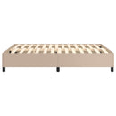 Boxspring sengeramme 140x190 cm kunstlæder cappuccinofarvet