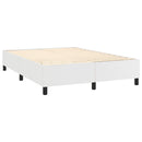 Boxspring sengeramme 140x200 cm kunstlæder hvid