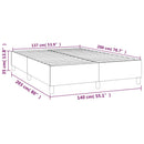 Boxspring sengeramme 140x200 cm kunstlæder hvid