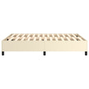 Boxspring sengeramme 140x200 cm kunstlæder cremefarvet