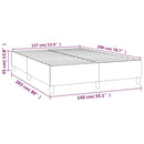 Boxspring sengeramme 140x200 cm kunstlæder cremefarvet