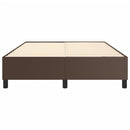 Boxspring sengeramme 140x200 cm kunstlæder brun