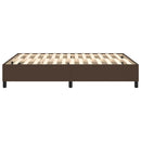 Boxspring sengeramme 140x200 cm kunstlæder brun