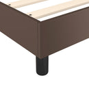 Boxspring sengeramme 140x200 cm kunstlæder brun