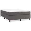 Boxspring sengeramme 140x200 cm kunstlæder grå