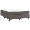 Boxspring sengeramme 140x200 cm kunstlæder grå