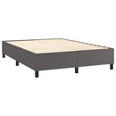 Boxspring sengeramme 140x200 cm kunstlæder grå