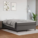 Boxspring sengeramme 140x200 cm kunstlæder grå