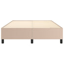 Boxspring sengeramme 140x200 cm kunstlæder cappuccinofarvet