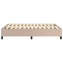 Boxspring sengeramme 140x200 cm kunstlæder cappuccinofarvet