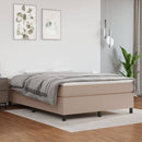 Boxspring sengeramme 140x200 cm kunstlæder cappuccinofarvet