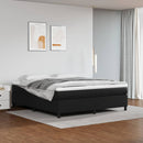 Boxspring sengeramme 160x200 cm kunstlæder sort
