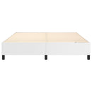 Boxspring sengeramme 160x200 cm kunstlæder hvid