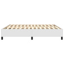 Boxspring sengeramme 160x200 cm kunstlæder hvid