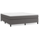 Boxspring sengeramme 160x200 cm kunstlæder grå