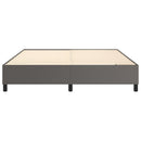 Boxspring sengeramme 160x200 cm kunstlæder grå