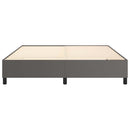 Boxspring sengeramme 160x200 cm kunstlæder grå