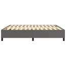 Boxspring sengeramme 160x200 cm kunstlæder grå