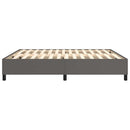 Boxspring sengeramme 160x200 cm kunstlæder grå