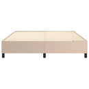 Boxspring sengeramme 160x200 cm kunstlæder cappuccinofarvet