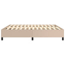 Boxspring sengeramme 160x200 cm kunstlæder cappuccinofarvet