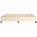 Boxspring sengeramme 180x200 cm kunstlæder cremefarvet