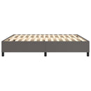 Boxspring sengeramme 180x200 cm kunstlæder grå