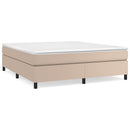 Boxspring sengeramme 180x200 cm kunstlæder cappuccinofarvet