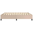 Boxspring sengeramme 180x200 cm kunstlæder cappuccinofarvet