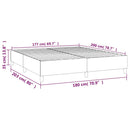 Boxspring sengeramme 180x200 cm kunstlæder cappuccinofarvet