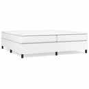 Boxspring sengeramme 200x200 cm kunstlæder hvid