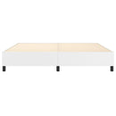 Boxspring sengeramme 200x200 cm kunstlæder hvid