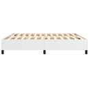 Boxspring sengeramme 200x200 cm kunstlæder hvid