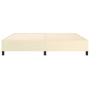 Boxspring sengeramme 200x200 cm kunstlæder cremefarvet