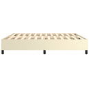 Boxspring sengeramme 200x200 cm kunstlæder cremefarvet