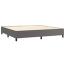 Boxspring sengeramme 200x200 cm kunstlæder grå