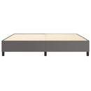 Boxspring sengeramme 200x200 cm kunstlæder grå