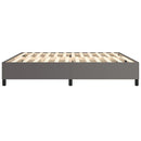 Boxspring sengeramme 200x200 cm kunstlæder grå