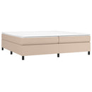 Boxspring sengeramme 200x200 cm kunstlæder cappuccinofarvet