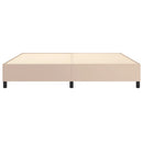 Boxspring sengeramme 200x200 cm kunstlæder cappuccinofarvet