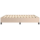 Boxspring sengeramme 200x200 cm kunstlæder cappuccinofarvet