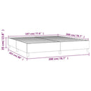 Boxspring sengeramme 200x200 cm kunstlæder cappuccinofarvet