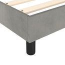 Boxspring sengeramme Lysegrå 80x200 cm Fløjl