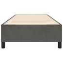 Boxspring sengeramme Mørkegrå 80x200 cm Fløjl